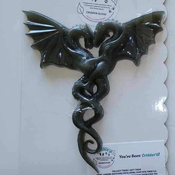 DRAGON TWIST Resin Figurines Gray Grey Mythical Fantasy NEW collectible HANDMADE - Picture 1 of 2